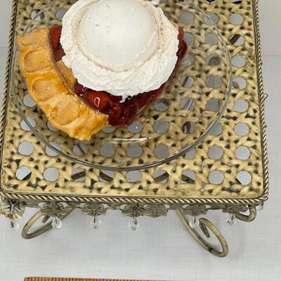 3 pieces metalwork and authenticate cherry pie ala mode on plate