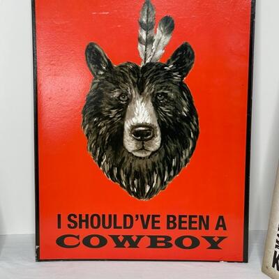 Vintage tin signs