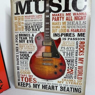 Vintage tin signs