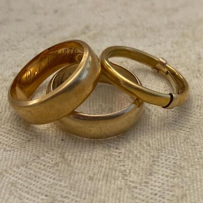Three Yellow Gold Rings/Bands