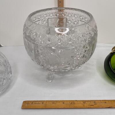 Crystal Vases and bowl