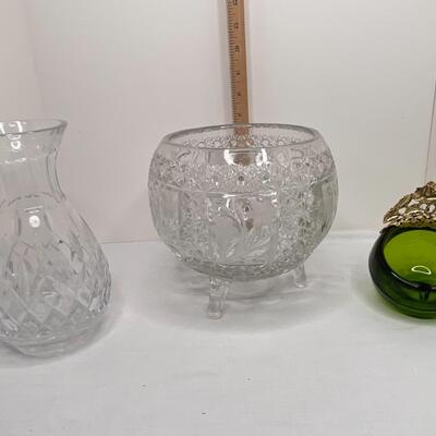 Crystal Vases and bowl