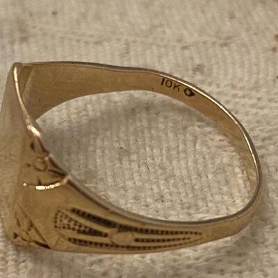 Two Yellow Gold Rings Size 5