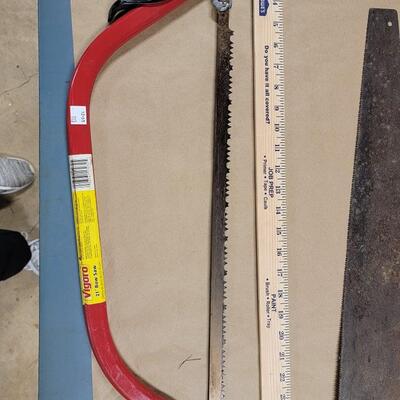 21Â” bow saw, red metal handle