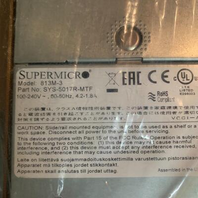 SuperMicro server rack unit