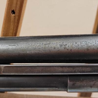 Lot 27: Vintage WINCHESTER Model 12 16-Gauge Pump Action Shotgun with Cutts Compensator Choke Tubes Lyman Gun Sight Corp