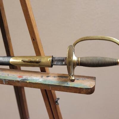 Lot 29: Antique CIVIL WAR Emerson & Silver Trenton NJ Saber w/ Scabbard TRIPLE SIGNED by Dexter F. Mosman