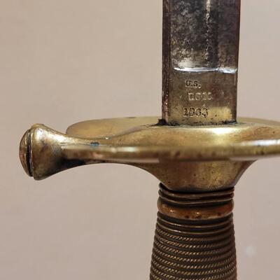 Lot 29: Antique CIVIL WAR Emerson & Silver Trenton NJ Saber w/ Scabbard TRIPLE SIGNED by Dexter F. Mosman