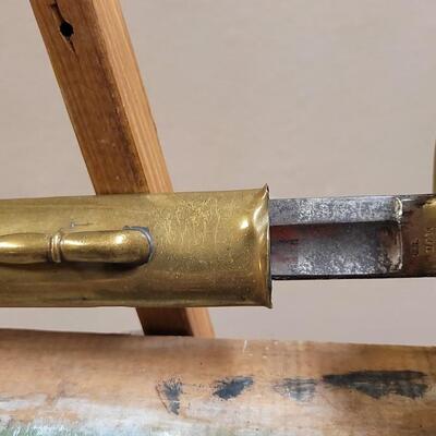 Lot 29: Antique CIVIL WAR Emerson & Silver Trenton NJ Saber w/ Scabbard TRIPLE SIGNED by Dexter F. Mosman