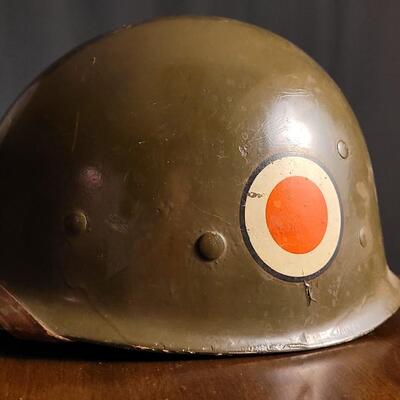 Lot 32: Vintage U.S. Military Combat Hat w/ Original Dual Decals & Lt. Designation Inside