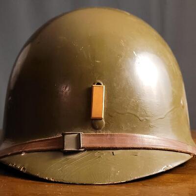 Lot 32: Vintage U.S. Military Combat Hat w/ Original Dual Decals & Lt. Designation Inside