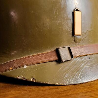 Lot 32: Vintage U.S. Military Combat Hat w/ Original Dual Decals & Lt. Designation Inside