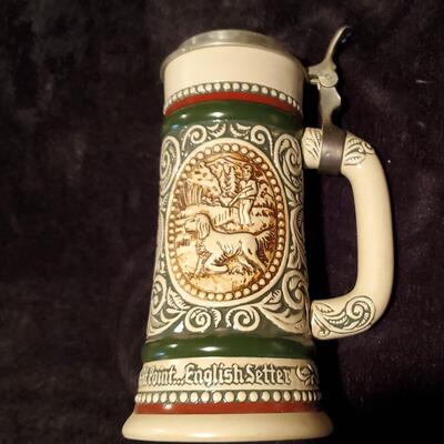 Avon Beer Stein 1978 The Strike... Rainbow Trout. At Point...English Setter.