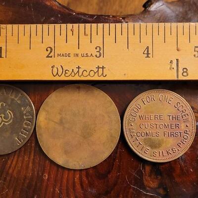 Lot 33: Set of (3) Antique DENVER COLORADO Madame Tokens