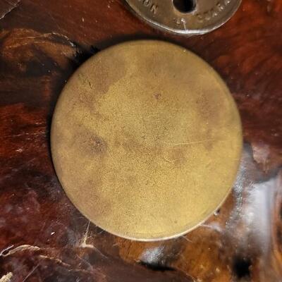 Lot 34: (2) Antique COLORADO Madame Service Tokens