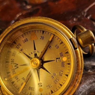 Lot 36: WW2 SCHWAB & WUISCHPARD Compass & Antique Made in France Compassand (1) Stopwatch