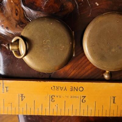 Lot 36: WW2 SCHWAB & WUISCHPARD Compass & Antique Made in France Compassand (1) Stopwatch