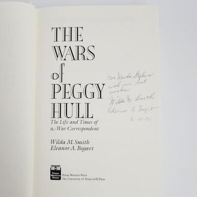 THE WARS OF PEGGY HULL - SIGNED? HARDBACK BOOK