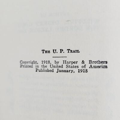 1918 THE UP TRAIL BY ZANE GREY HARDBACK BOOK