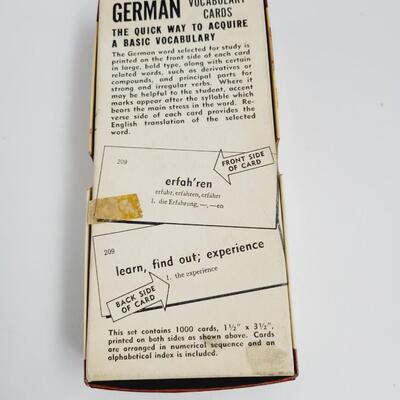 VINTAGE LETS LEARN TO SPEAK GERMAN BUNDLE W/ FLASHCARDS