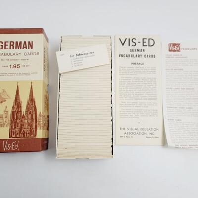 VINTAGE LETS LEARN TO SPEAK GERMAN BUNDLE W/ FLASHCARDS