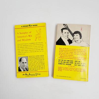 VINTAGE FOLKS SONG PAPERBACK BOOK BUNDLE 2PC