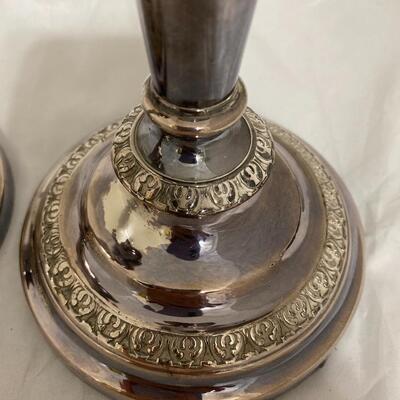 Pair of Silver Weighted Candlesticks