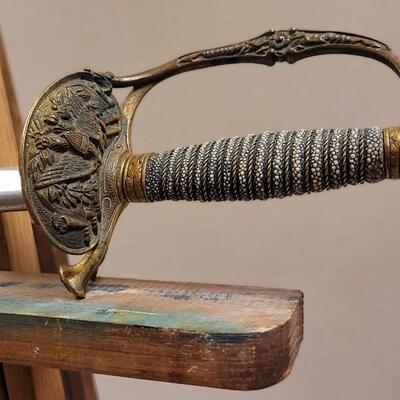 Lot 41: Antique U.S. CIVIL War Sword w/ Sharkskin Handle & Original Scabbard