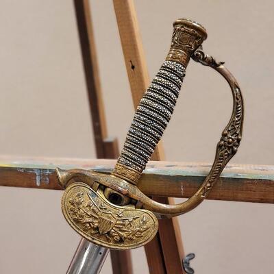 Lot 41: Antique U.S. CIVIL War Sword w/ Sharkskin Handle & Original Scabbard