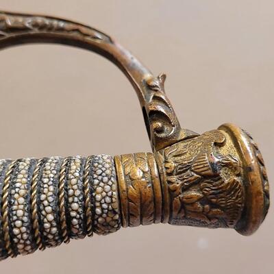 Lot 41: Antique U.S. CIVIL War Sword w/ Sharkskin Handle & Original Scabbard
