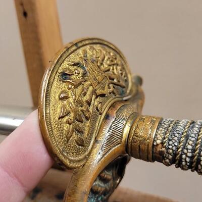 Lot 41: Antique U.S. CIVIL War Sword w/ Sharkskin Handle & Original Scabbard