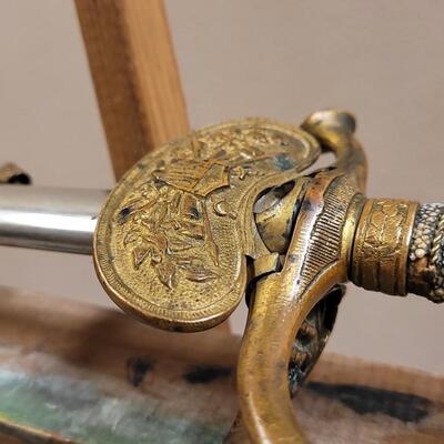 Lot 41: Antique U.S. CIVIL War Sword w/ Sharkskin Handle & Original Scabbard