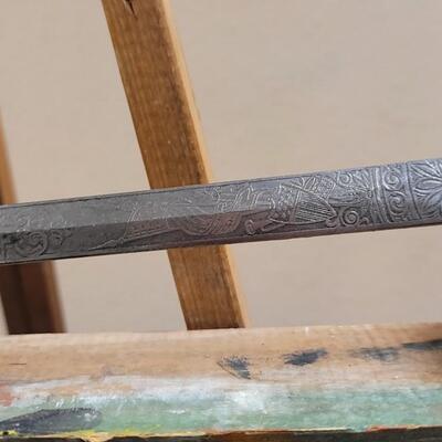 Lot 41: Antique U.S. CIVIL War Sword w/ Sharkskin Handle & Original Scabbard