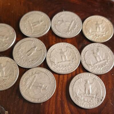 Lot 47: Assortment of (10) Pre-1965 #1 90% Silver Quarters