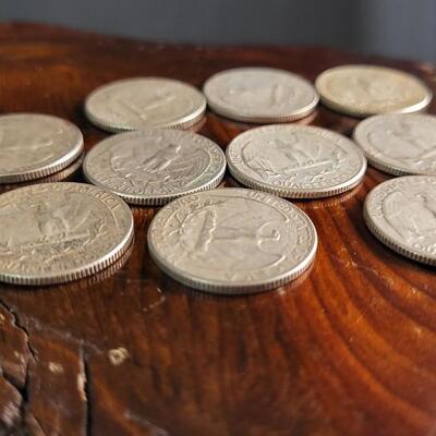Lot 47: Assortment of (10) Pre-1965 #1 90% Silver Quarters