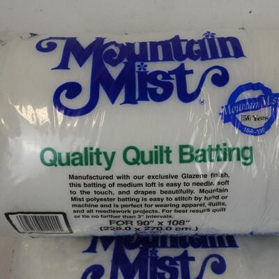 Quality Quilt Batting, Mountain Mist, for 90