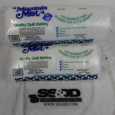 Quality Quilt Batting, Mountain Mist, for 90