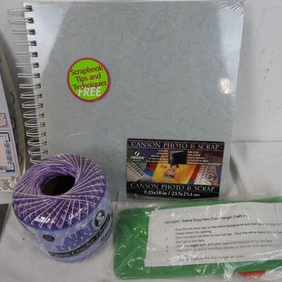 Crafts Lot; Thread, Scrapbook, Bungie Cord, Gold Marker and Magnet Clasps - New