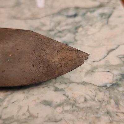 Lot 51: Antique Handcrafted Folk Art Bone Segment Handle Large Knife - Perfect Restoration Project