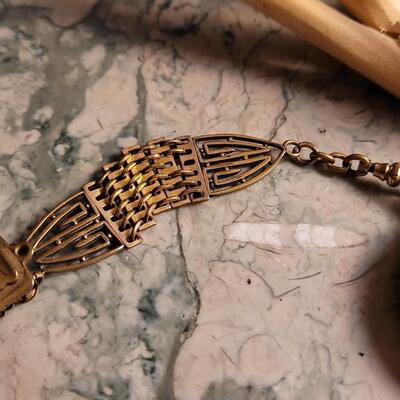 Lot 52: Vintage WESTCLOX Pocket Ben Watch w/ Fancy Art Deco Fob