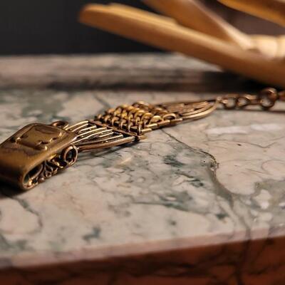 Lot 52: Vintage WESTCLOX Pocket Ben Watch w/ Fancy Art Deco Fob
