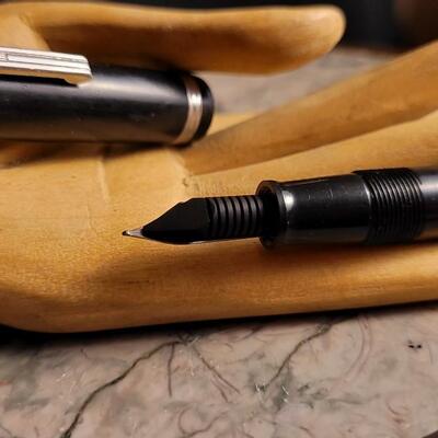 Lot 53: Vintage Office Desk Writing Set - (2) Saint John's Military Academy Mechanical Pencils + ESTERBROOK Fountain Pen