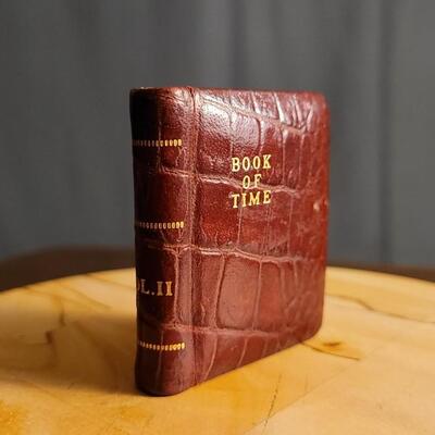 Lot 58: Vintage Mini "Book of Time" Desk Clock Manual Wind