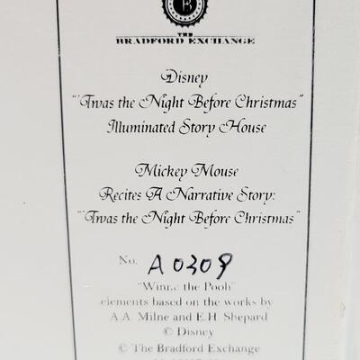 BRADFORD EXCHANGE DISNEY "TWAS THE NIGHT BEFORE CHRISTMAS" STORY HOUSE #AO209
