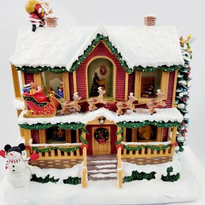 BRADFORD EXCHANGE DISNEY "TWAS THE NIGHT BEFORE CHRISTMAS" STORY HOUSE #AO209