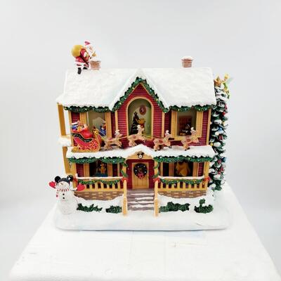 BRADFORD EXCHANGE DISNEY "TWAS THE NIGHT BEFORE CHRISTMAS" STORY HOUSE #AO209