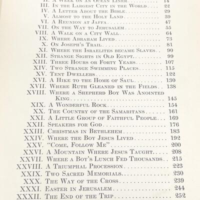 1922 â€œA TRAVEL BOOK FOR JUNIORSâ€ RELIGIOUS CHILDRENS HARDBACK BOOK