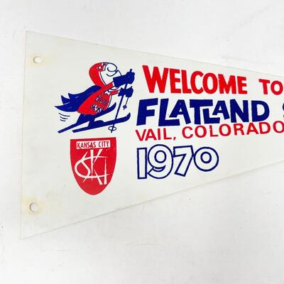 1970 FLATLAND SKI RACE, VAIL CO WELCOME BANNER