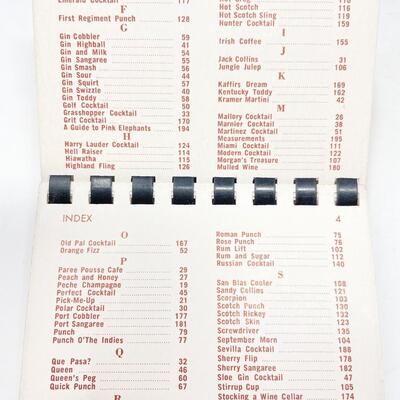 1957 â€œA GUIDE TO PINK ELEPHANTSâ€ MINI MIXED DRINK RECIPE BOOK