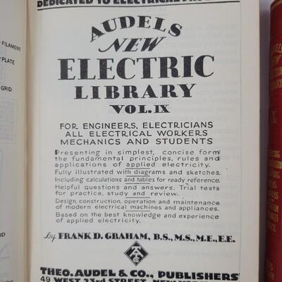 1940s AUDELS ELECTRIC LIBRARY BOOKS